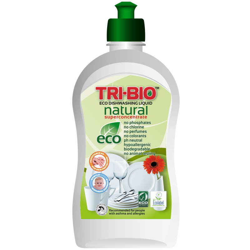 Натурален еко течен препарат за миене на съдове, 420 мл. Tri-Bio