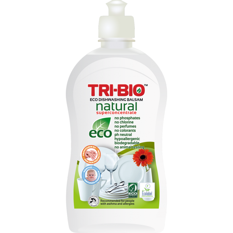 Detergent de vase, balsam eco natural Tri-Bio, super concentrat 0.42 L Tri-Bio