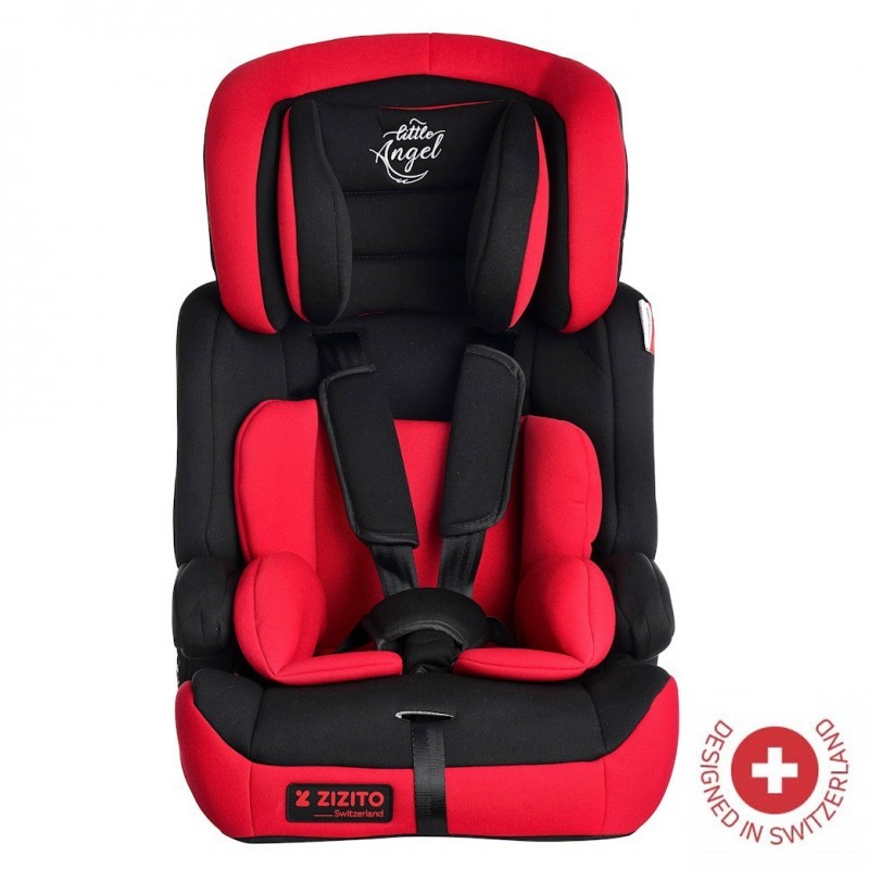 DIONIS car seat, safety certificate from TUV Germany, 5-point seat belt, Unisex, red ZIZITO