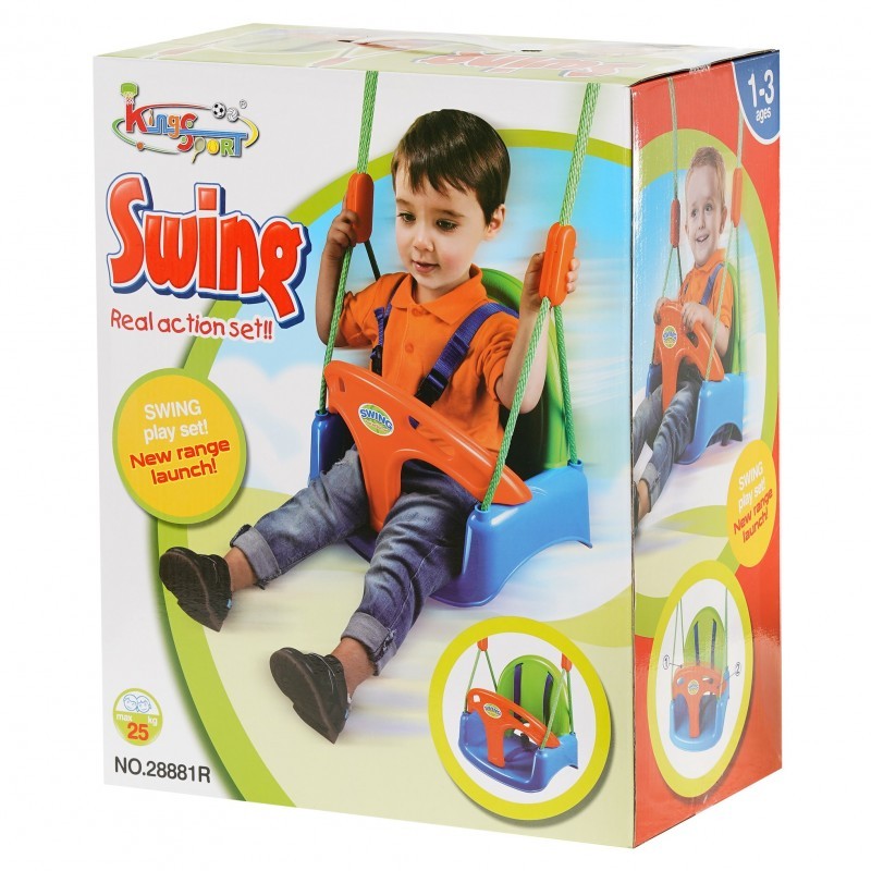 Baby swing with safety board and belts King Sport