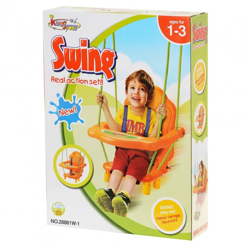 Swing with safety board and belts King Sport