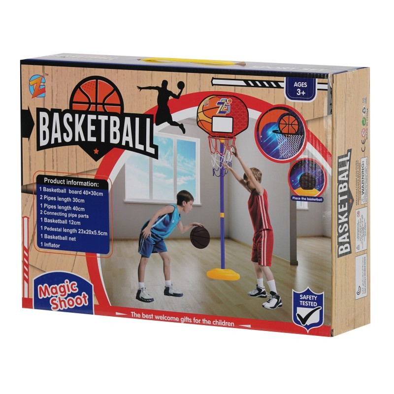 Basketballständer mit Ball, verstellbar von 78 bis 108 cm GT