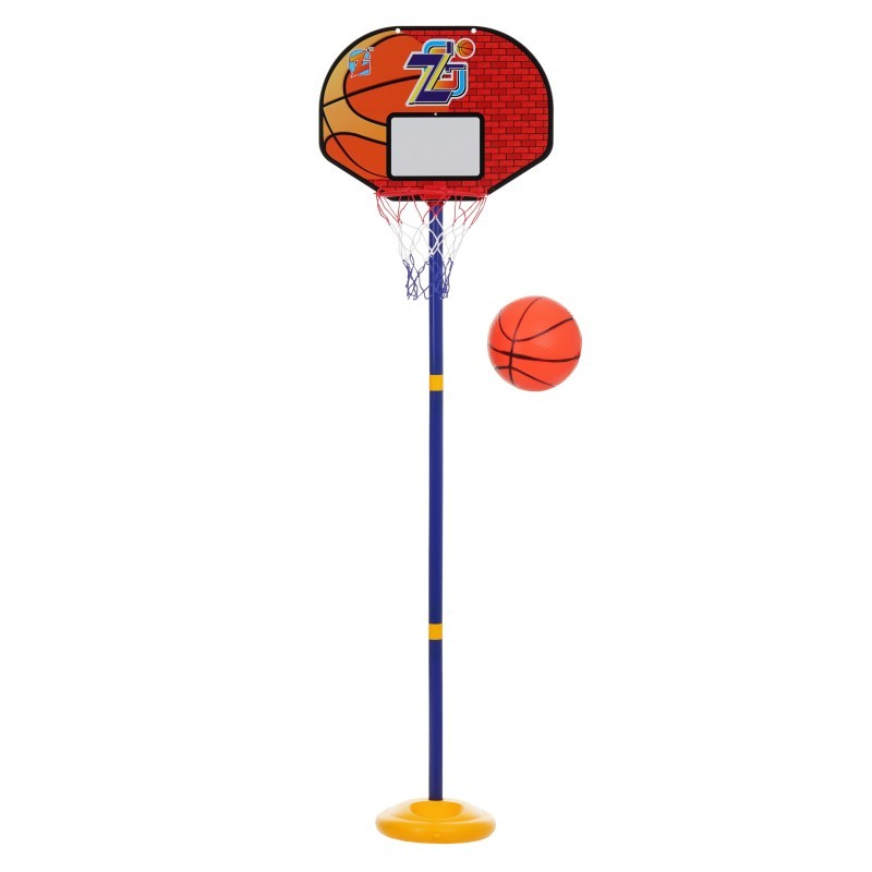 Basketballkorb mit Netz und Ball, verstellbar von 68 bis 144 cm GT