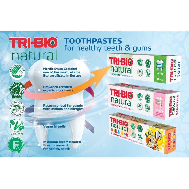 Natural eco-friendly toothpaste, 75 ml Tri-Bio