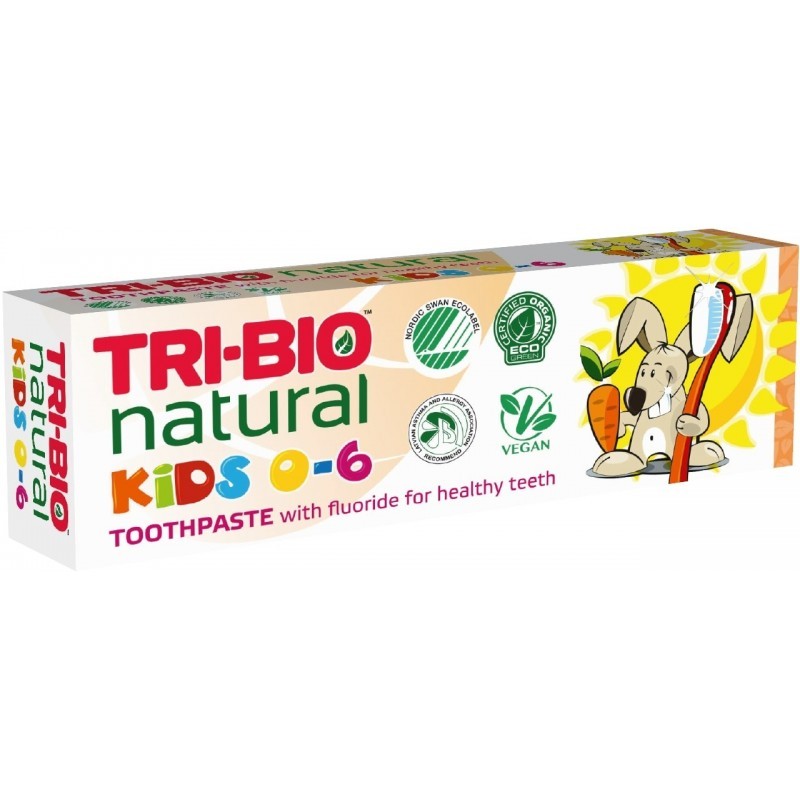 Natürliche umweltfreundliche Kinderzahnpasta für Kinder, 50 ml Tri-Bio