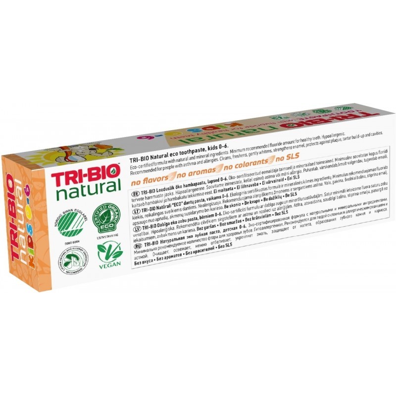 Natural eco-friendly children's toothpaste for Kids, 50 ml Tri-Bio