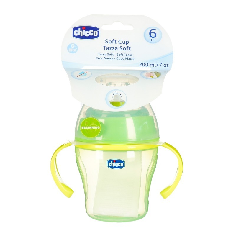 Pahar de tranziție din polipropilenă, Pahar moale, 200 ml Chicco