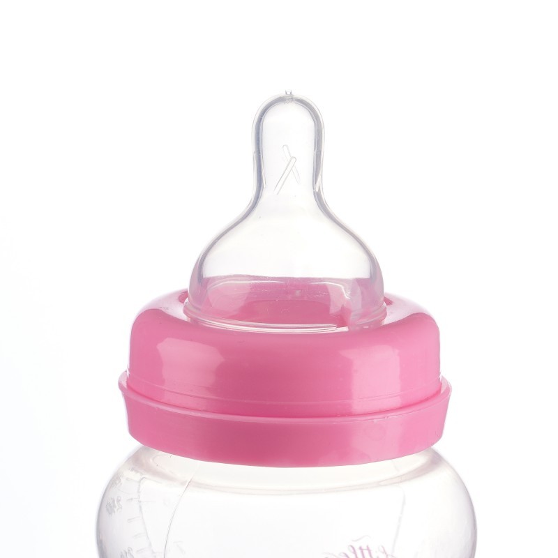 Baby bottle Little Angel, polypropylene, 3+ months, 250 ml, pink ZIZITO