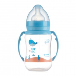 Μπλε μπιμπερό Little Angel με λαβές - 6+, 250ml. ZIZITO 31030 