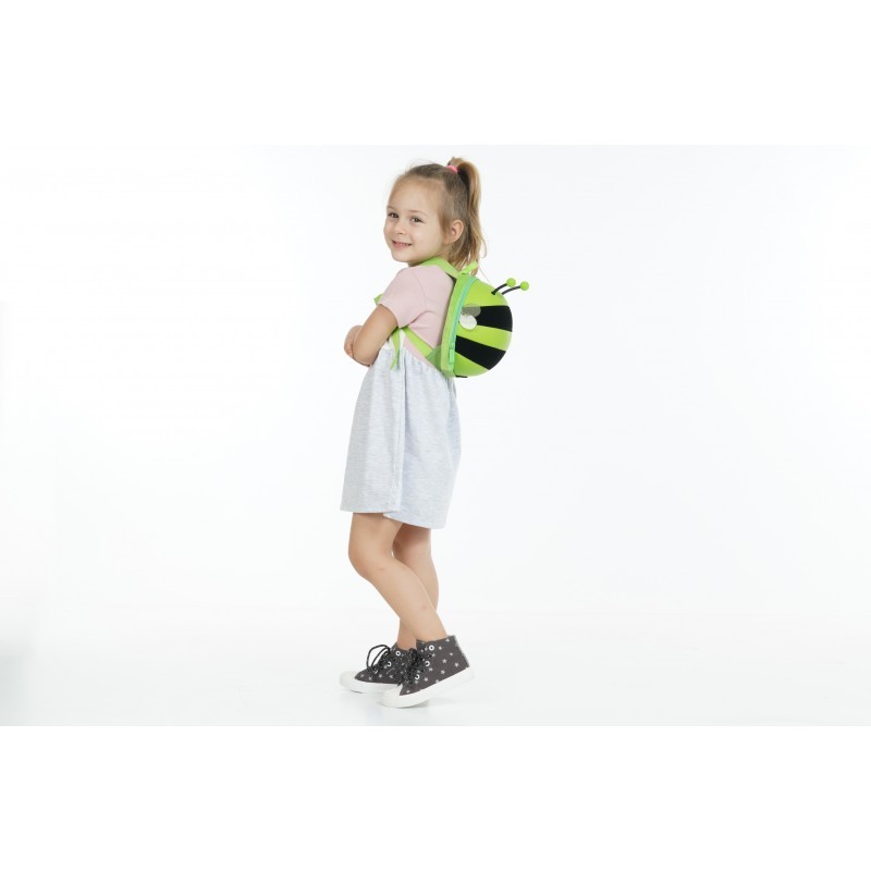 Mini backpack with bee shape and a safety belt Supercute