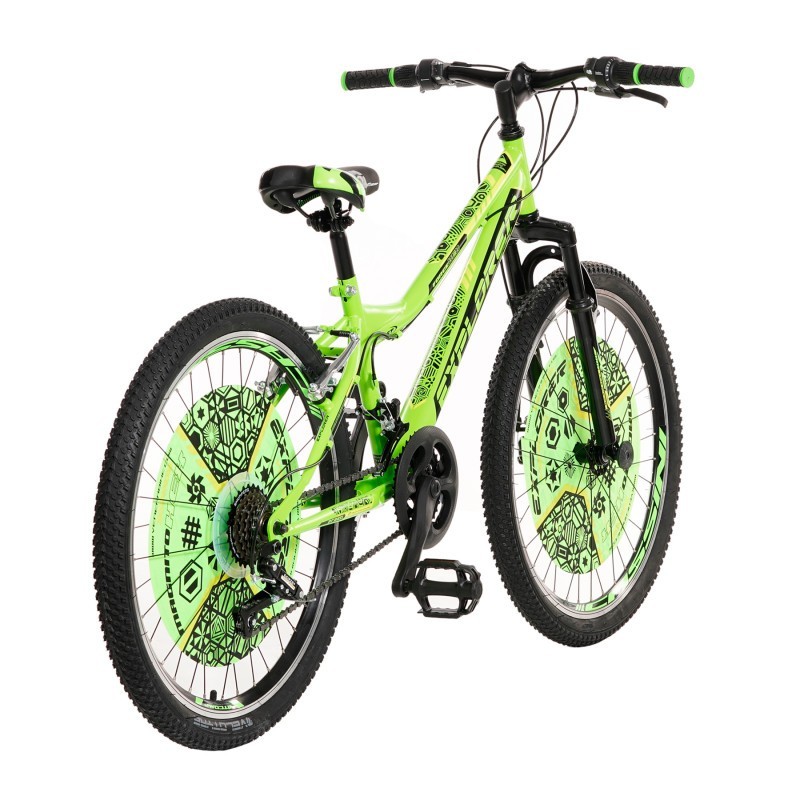 Bicicleta pentru copii EXPLORER MAGNITO 24", verde cu negru Venera Bike