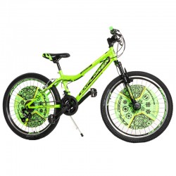 Bicicleta pentru copii EXPLORER MAGNITO 24", verde cu negru Venera Bike 31379 2