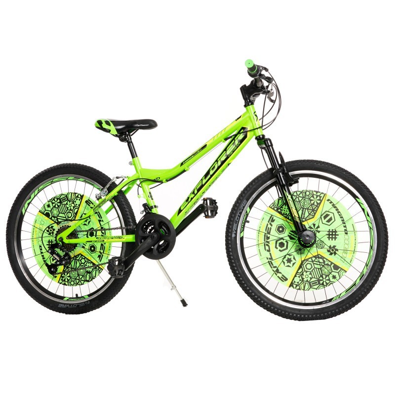 Bicicleta pentru copii EXPLORER MAGNITO 24", verde cu negru Venera Bike