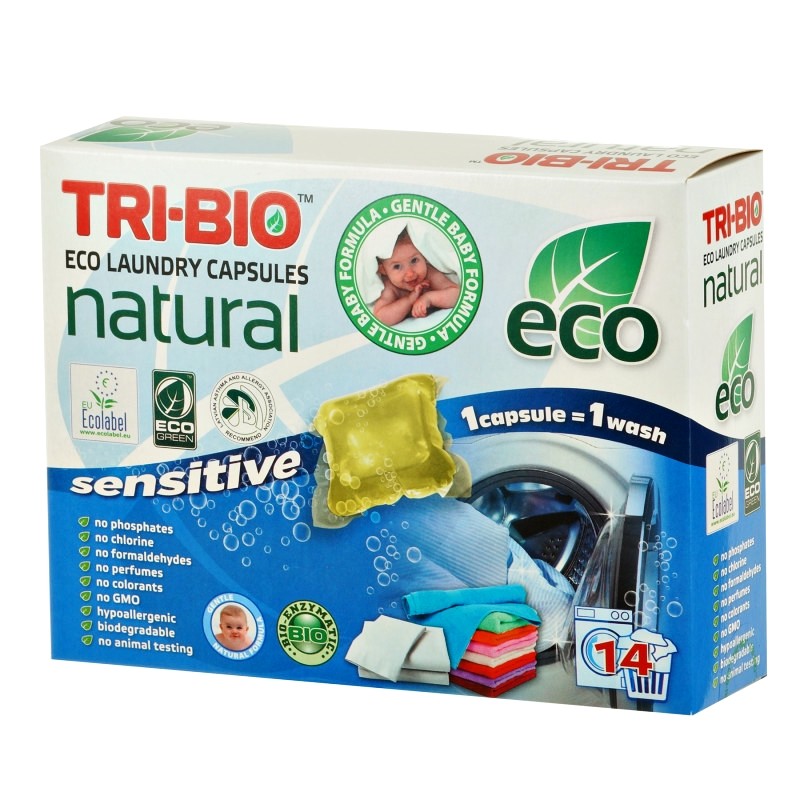 Tri-Bio ЕКО таблетки за пране Baby,  Sensitive,  14 бр. Tri-Bio