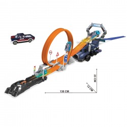 Set de piste auto cu lansări și culori schimbătoare GOT 34494 