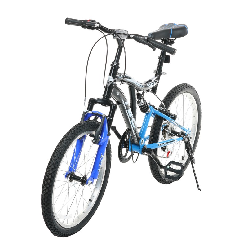 Bicicleta pentru copii TEC - CRAZY 20”, 7 viteze, neagra si albastra TEC