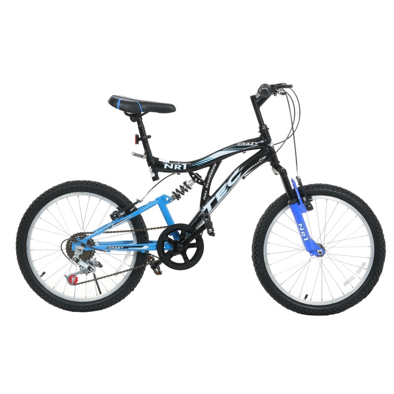 Children's bicycle TEC - CRAZY 20 ", 7 speeds, black and blue TEC