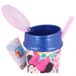 Kinderbecher mit Deckel und Strohhalm MINNIE, 400ml. Stor 35993 3