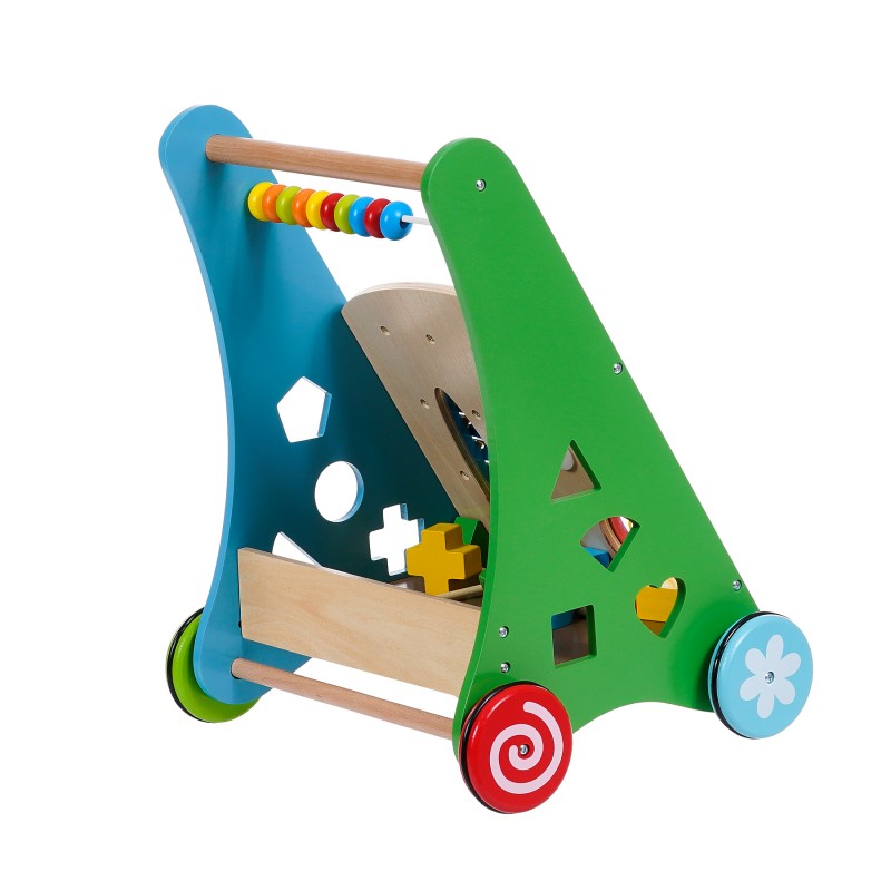 Wooden baby walker with activities WOODEN