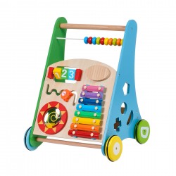 Wooden baby walker with activities WOODEN 36708 