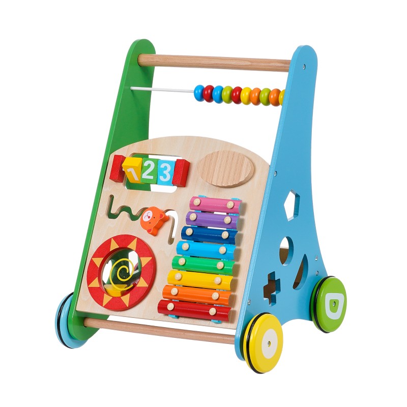 Wooden baby walker with activities WOODEN