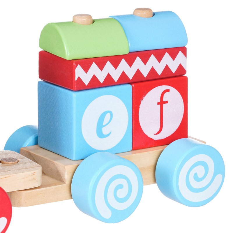 Wooden train - sorter, big WOODEN