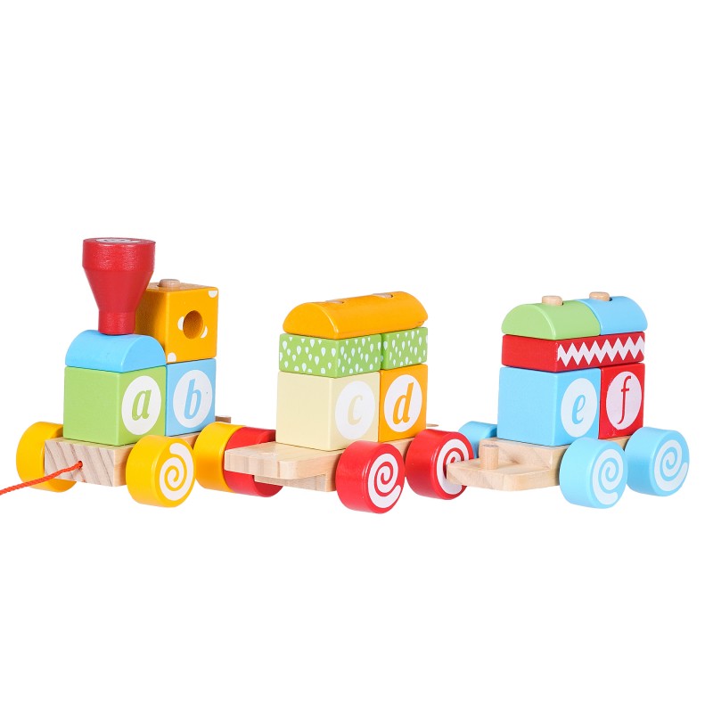 Wooden train - sorter, big WOODEN