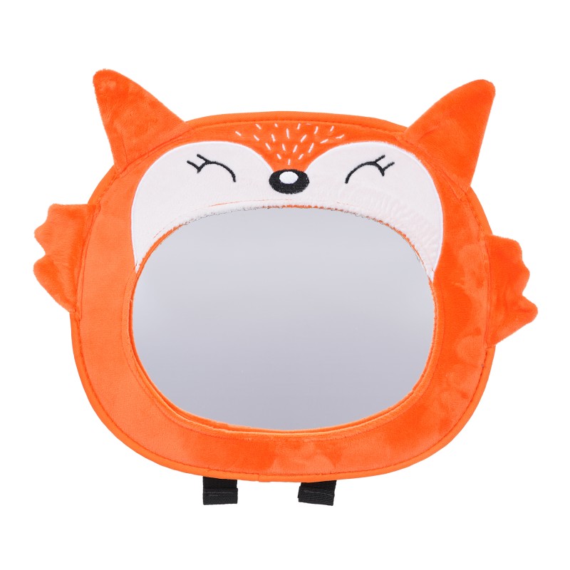 Rear seat mirror with child view, plush fox Feeme