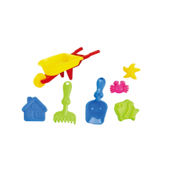 Set of 7 Sand Toys with wheelbarrow GT 37084 