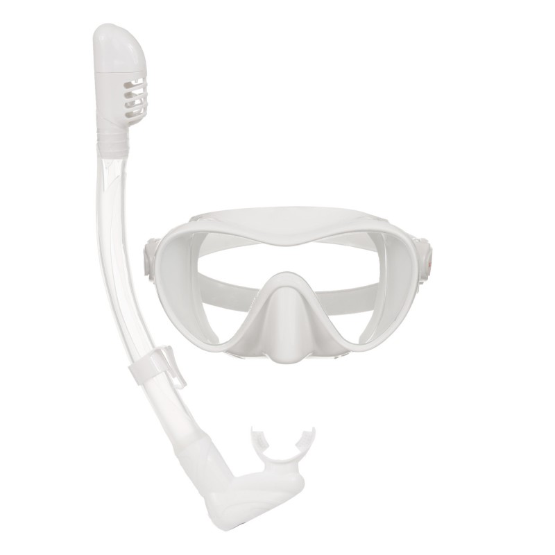 Set masca snorkel in cutie, incolor - Alb