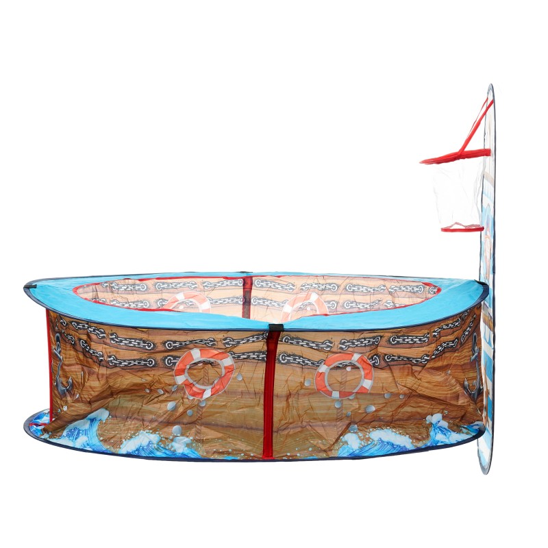 Children's play tent - Pirate ship with basketball hoop ITTL