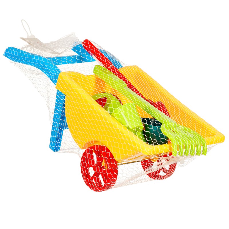 Children's beach set with wheelbarrow, 6 parts GT