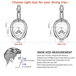 Full - face snorkel mask, size S-M ZIZITO 39742 11