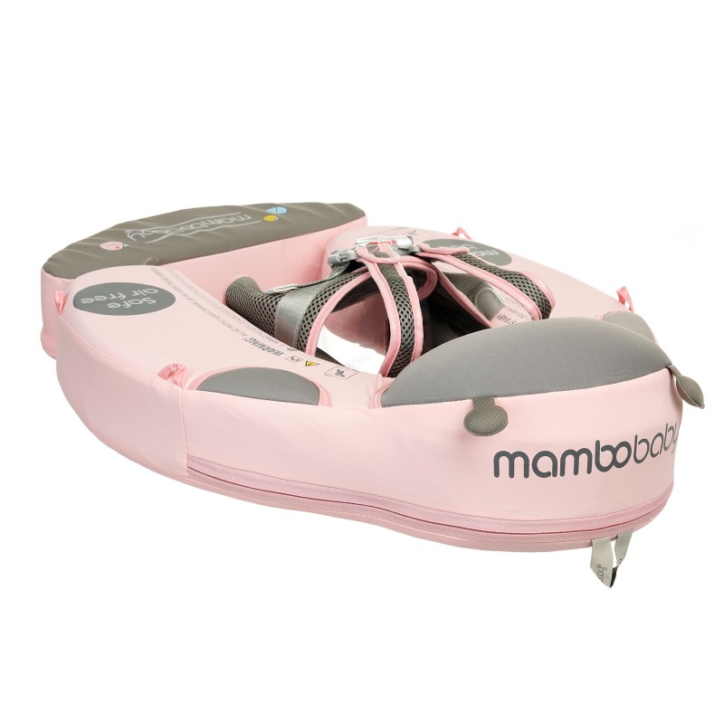 Children's chest belt with non-inflatable canopy, light pink Mambo