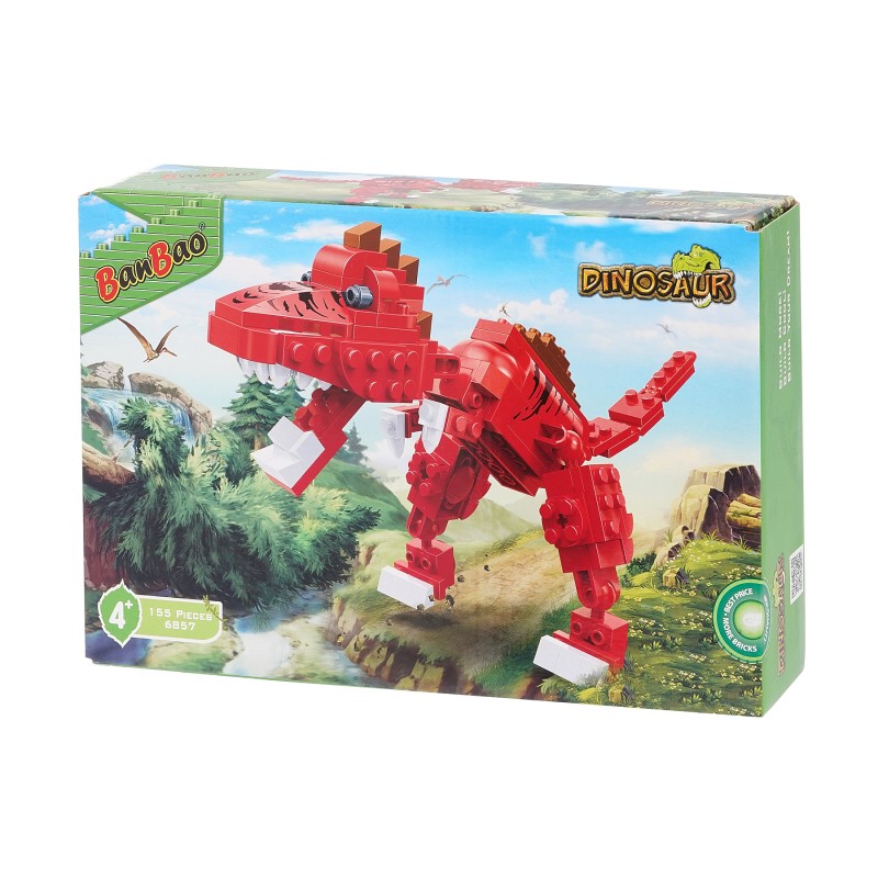 Crveni dinosaurus konstrukcioni set sa 159 delova Banbao