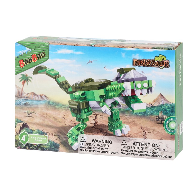 139-piece green dinosaur construction set Banbao