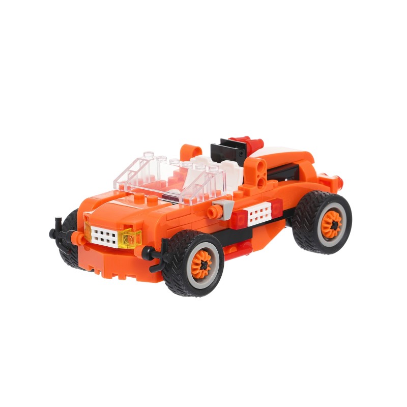 Constructor orange car with 108 parts Banbao