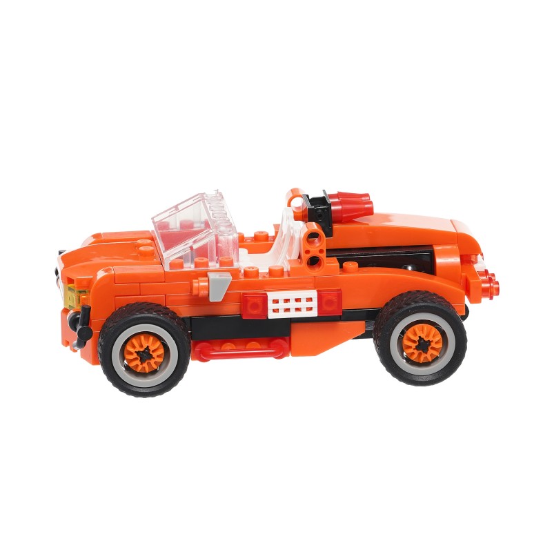 Constructor orange car with 108 parts Banbao