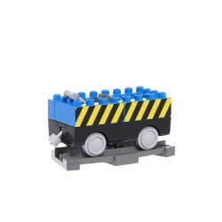 Tren electric constructor cu 86 de piese Banbao 41350 6