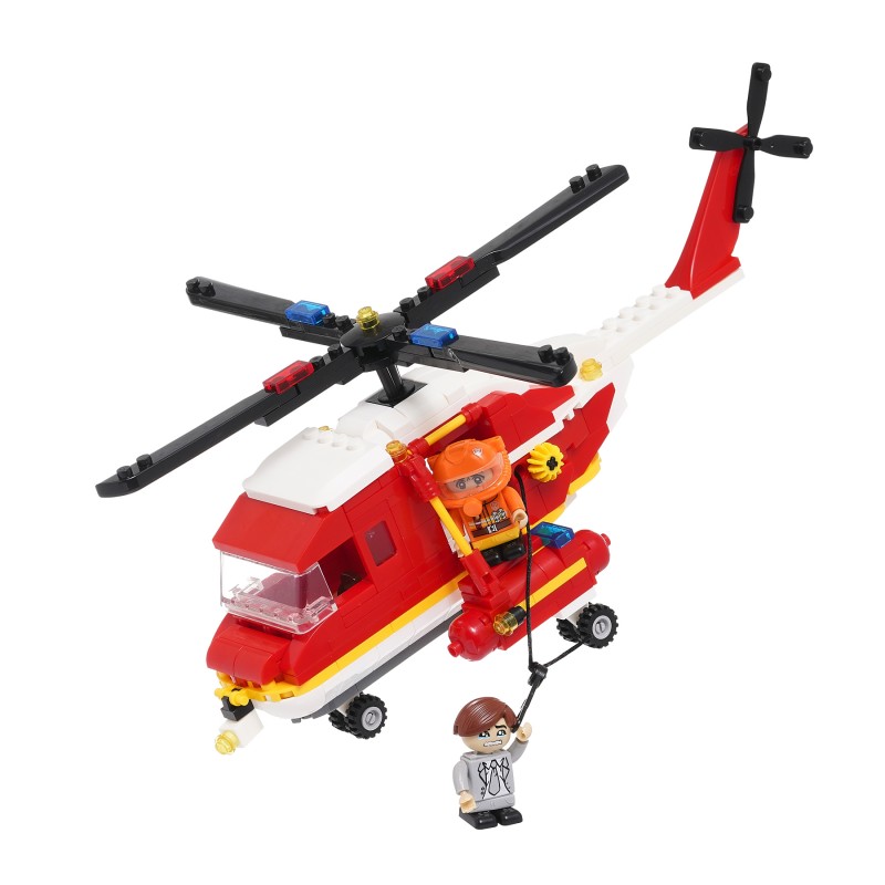 Constructor fire rescue helicopter with 310 parts Banbao