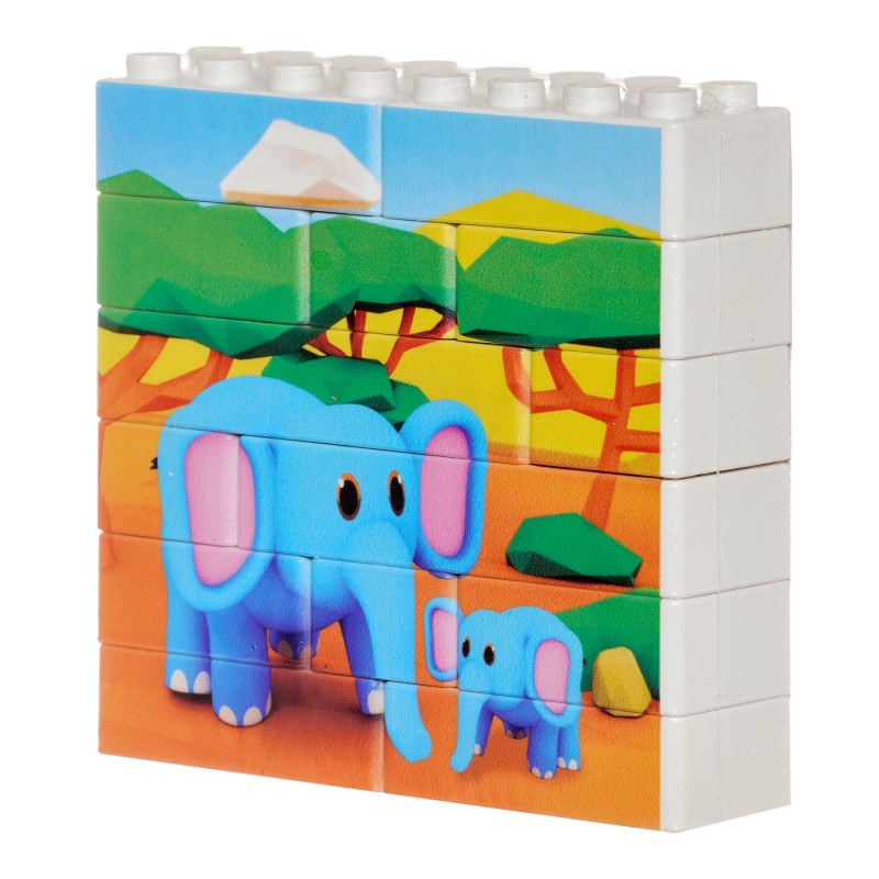 Elephant puzzle constructor, 14 parts Game Movil