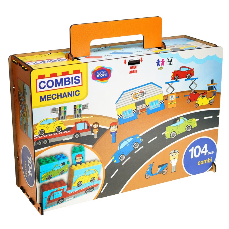 Joc de construcție cu autocolante Mecanic 104 piese Deluxe Game Movil