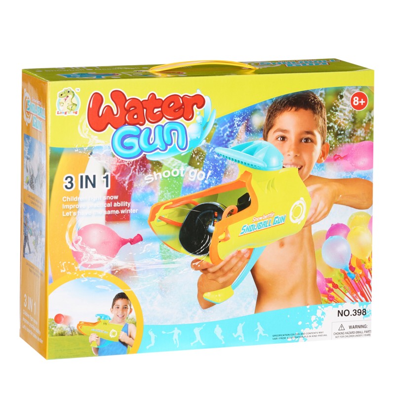 Children gun 3 in 1 with snowballs, water balloons or plastic balls GT