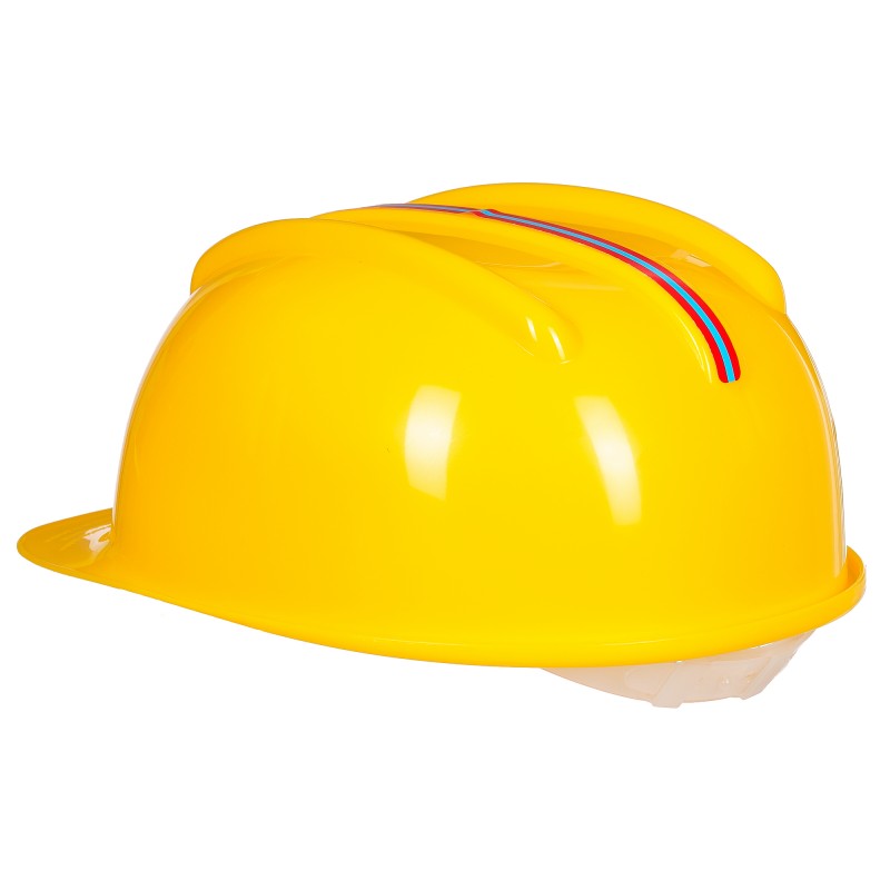 Theo Klein 8127 Bosch Safety Helmet I Toy helmet in the style of a worker's hard hat I Adjustable size I Dimensions: 25.8 cm x 19.5 cm x 11 cm I Toy for children aged 3 years and up BOSCH