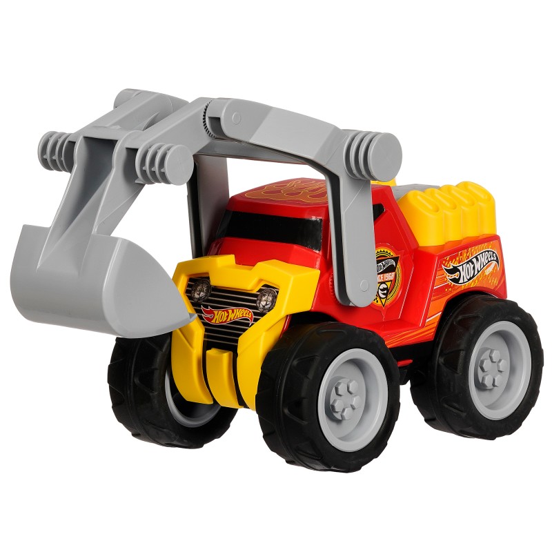 Theo Klein 2440 Hot Wheels Backhoe | High-quality excavator with a 1:24 scale| Shovel with robust joints | Dimensions: 22.5 cm x 11.5 cm x 12.5 cm | Toy for children aged 3 and over Hot Wheels