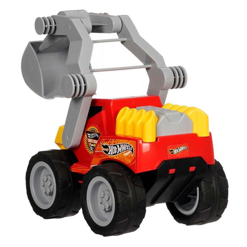 Theo Klein 2440 Hot Wheels Backhoe | High-quality excavator with a 1:24 scale| Shovel with robust joints | Dimensions: 22.5 cm x 11.5 cm x 12.5 cm | Toy for children aged 3 and over Hot Wheels