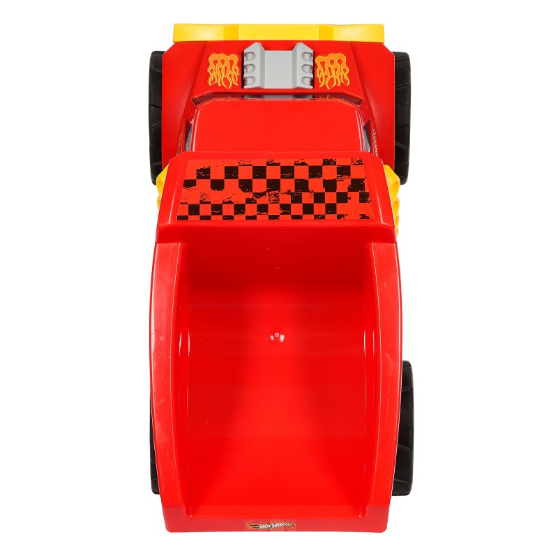 Theo Klein 2438 Hot Wheels Kipper | Hochwertiger Kipplaster im Maßstab 1:24 | Baustellenfahrzeug mit breiten Reifen | Maße: 22 cm x 11 cm x 12 cm | Spielzeug für Kinder ab 3 Jahren Hot Wheels