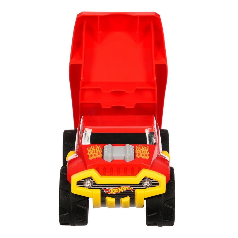 Theo Klein 2438 Hot Wheels Tipper | High-quality dump truck with a 1:24 scale | Construction site vehicle with wide tires | Dimensions: 22 cm x 11 cm x 12 cm | Toy for children aged 3 years and older. Hot Wheels