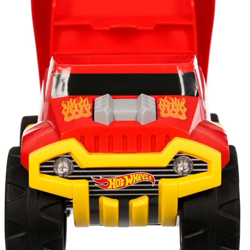 Theo Klein 2438 Hot Wheels Tipper | High-quality dump truck with a 1:24 scale | Construction site vehicle with wide tires | Dimensions: 22 cm x 11 cm x 12 cm | Toy for children aged 3 years and older. Hot Wheels