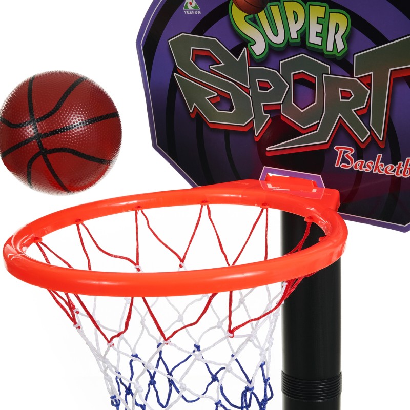 Basketball set with ball and stand, height 127.5 cm KY